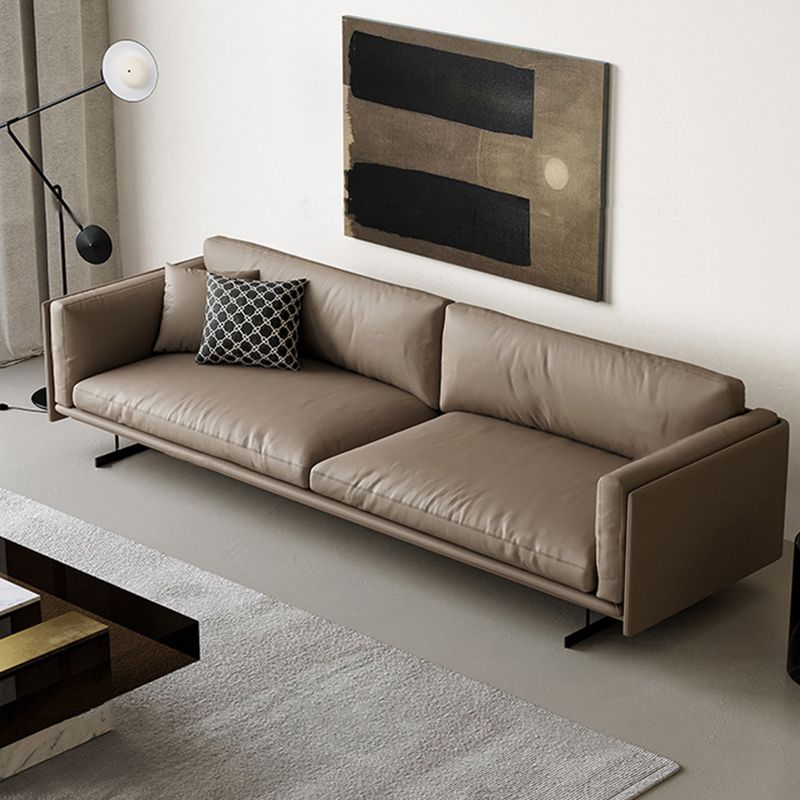 Mid Century Modern Sofa Gray Cushions Settee for Living Room Clearhalo 'furn' 'furn_sofas' 'Furniture' 'Living Room Furniture' 'Sofa' 'sofas' 1200x1200_a1150cca-126a-4d07-aae0-b48b23f745c2