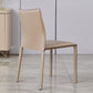 Sillas de comedor de espalda baja moderna silla lateral de cuero sintética