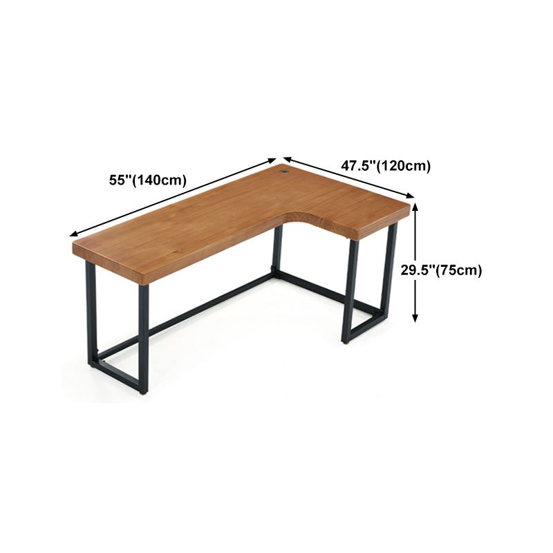 Solid Wood Home Writing Table Industrial L-Shape Fixed Working Table Clearhalo 'furn' 'furn_office_desk' 'Furniture' 'Office Desks' 'Office Furniture' 'office_desk' 1200x1200_a1189fb2-6c76-42bf-aaad-c609ecc5efff