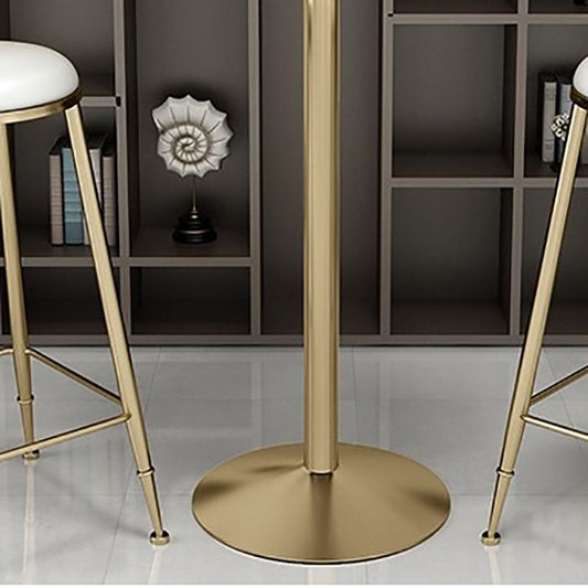 Glam Faux Marble Bar Tabel 41.3 "H voetstuk Bistro Bar Desk met metalen basis