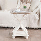 Distressed Wood Side Table French Country Style 25" Tall Side Table