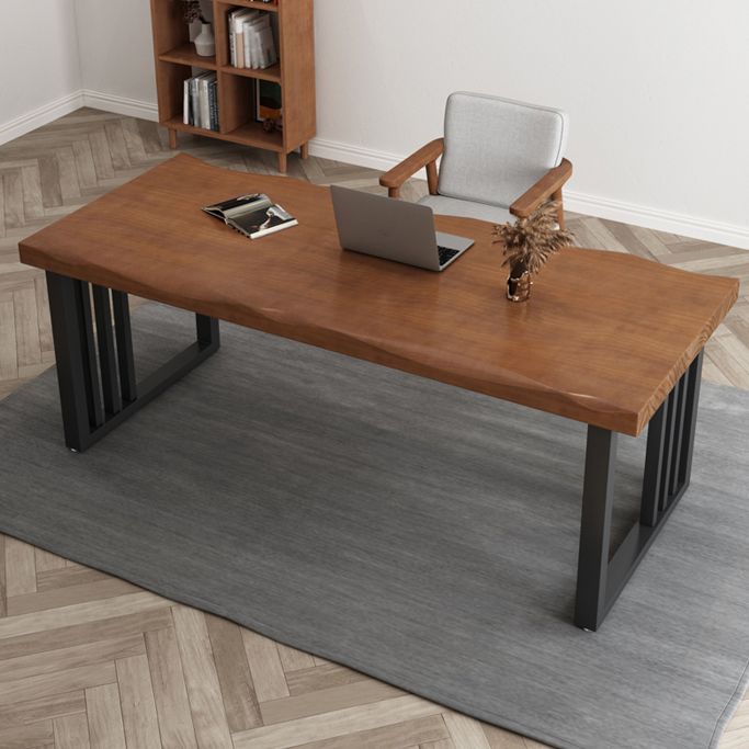 Sled Solid Wood Writing Desk Industrial Rectangular Office Desk Clearhalo 'furn' 'furn_office_desk' 'Furniture' 'Office Desks' 'Office Furniture' 'office_desk' 1200x1200_a11c01de-b877-4dbb-be5d-fffc72e36429