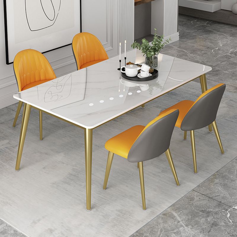 Glam Sintered Stone Dining Room Set 1/5/6/7 Pieces Dining Furniture Set /Separate Items Clearhalo 'Dining Room Sets' 'Dining Tables & Seating' 'dining_room_set' 'Furniture' 'furniture_dining_room_set' 'Kitchen & Dining Furniture' 'kitchen&dining_furn' 'kitchen' 1200x1200_a11c71a2-fa85-44f0-81e6-98f6d9e4254a