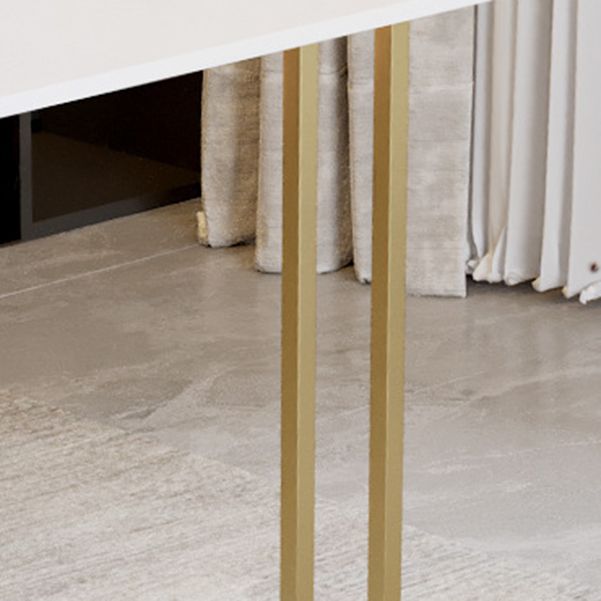 Scrivania di scrittura in pietra contemporanea da 29,53 pollici con 1 scrivania con 1 scaffale