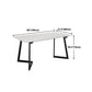 Modern Style Rectangle Dining Table Stone Dining Room Collection for Indoor Clearhalo 'Dining Tables & Seating' 'Dining Tables' 'dining_table' 'furn' 'furn_dining_table' 'Furniture' 'furniture_dining_table' 'Kitchen & Dining Furniture' 'kitchen' 'kitchen_dining_table' 1200x1200_a11c7785-a885-4f0b-ab39-cf76d57c65cc