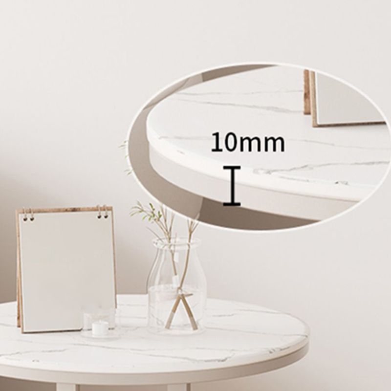 Modern 19.68-inch Tall Metal Abstract Side Table Round Top End Table with Storage Clearhalo 'Coffee & Accent Tables' 'End & Side Tables' 'end_side_tables' 'furn' 'furn_end_side_tables' 'Furniture' 'Living Room Furniture' 1200x1200_a11ea472-2686-412b-bf5d-c60b99517029