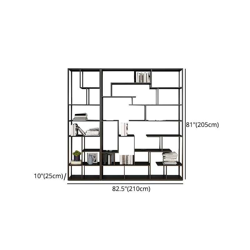Metal Black Shelf Bookcase Contemporary Bookshelf for Home Office Clearhalo 'Bookcases' 'furn' 'furn_bookcases' 'Furniture' 'furniture_bookcases' 'Office Furniture' 1200x1200_a120250e-dac6-483f-ba69-6251e182d85e