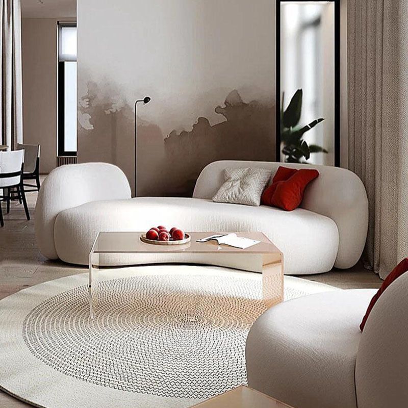 Contemporary Tight Back Sofa Solid Color Curved Loveseat for Living Room Clearhalo 'furn' 'furn_sofas' 'Furniture' 'Living Room Furniture' 'Sofa' 'sofas' 1200x1200_a120ba2b-1ce4-4bbf-9860-1a6087500b8f