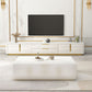 Console multimediale per TV Glam da 16" W, contenitore chiuso, console multimediale per TV con cassetti