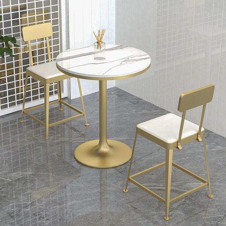 Glam metalen ontlasting keuken 4 poten tegenstoel in matte afwerking