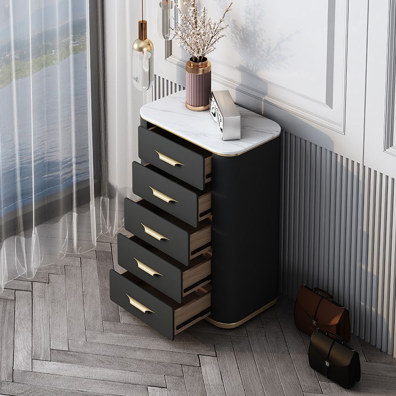 31,5 "H Armoire à buffet de salon Glam Buffet Server Armoire avec tiroirs en bois