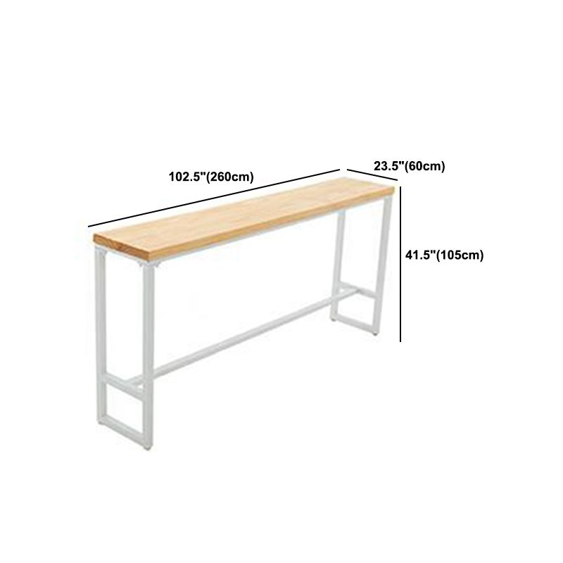 Tavolo rettangolare di ferro e legno moderno tavolo da bar di casa minimalista moderno