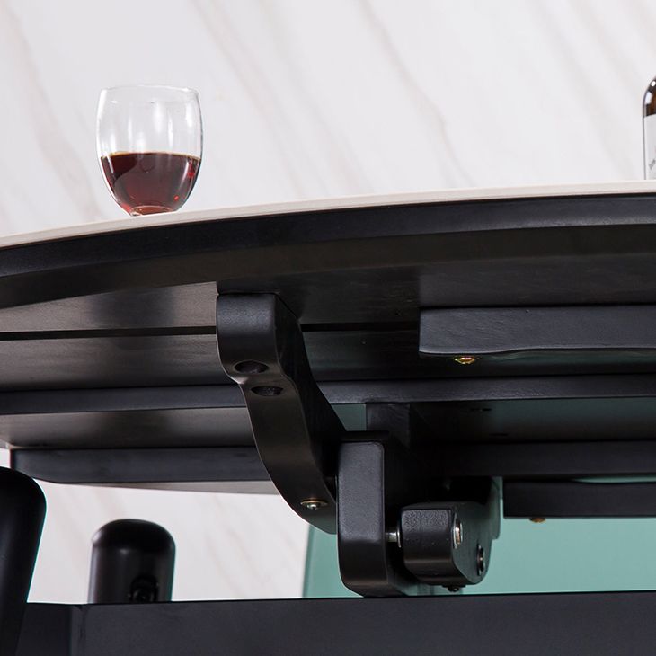 Contemporary Style Furniture 4-foot Round Dining Site Table with Drop Leaf Clearhalo ' dining_table' 'Dining Tables & Seating' 'Dining Tables' 'furn' 'furn_dining_table' 'Furniture' 'furniture_dining_table' 'Kitchen & Dining Furniture' 'kitchen&dining_furn' 'kitchen' 'kitchen_dining_table' 1200x1200_a12362c8-726b-4a80-b3c8-eb1ae3acf5b4