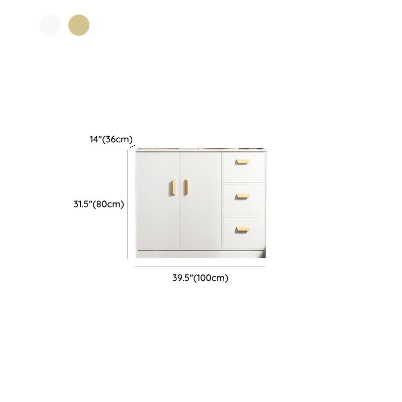 Server in legno Credenza in stile contemporaneo con armadi e cassetti