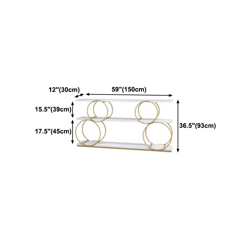 11.81"W Bookshelf Glam Style Open Back Bookcase for Office Study Room Home Clearhalo 'Bookcases' 'furn' 'furn_bookcases' 'Furniture' 'furniture_bookcases' 'kitchen' 'kitchen_bookcases' 'Living Room Furniture' 'Office Furniture' 1200x1200_a123b65b-64ac-4a83-a1d3-b85adbb73853