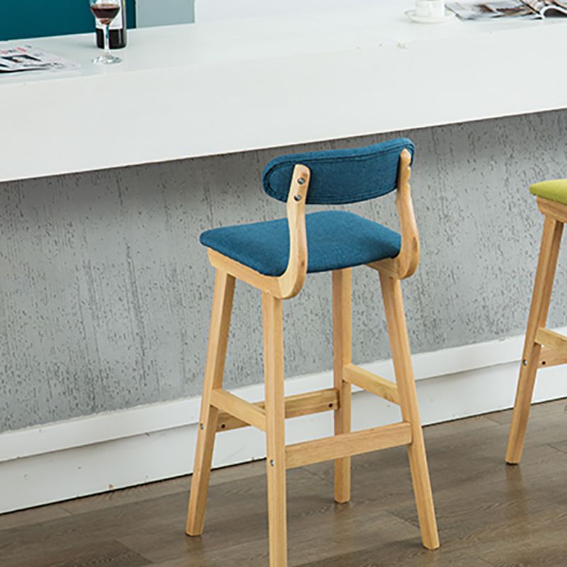 Scandinavia Style Bar-stool Wooden Legs Leather Seat for Kitchen Bar Clearhalo 'Bar Furniture' 'Bar Stools' 'bar_stools' 'furn' 'furn_bar_stools' 'furniture_bar_stools' 'Kitchen & Dining Furniture' 'kitchen&dining_furn' 'kitchen' 'kitchen_furn' Furniture' 1200x1200_a124ebf0-0221-4ece-b94c-c6370aab6040