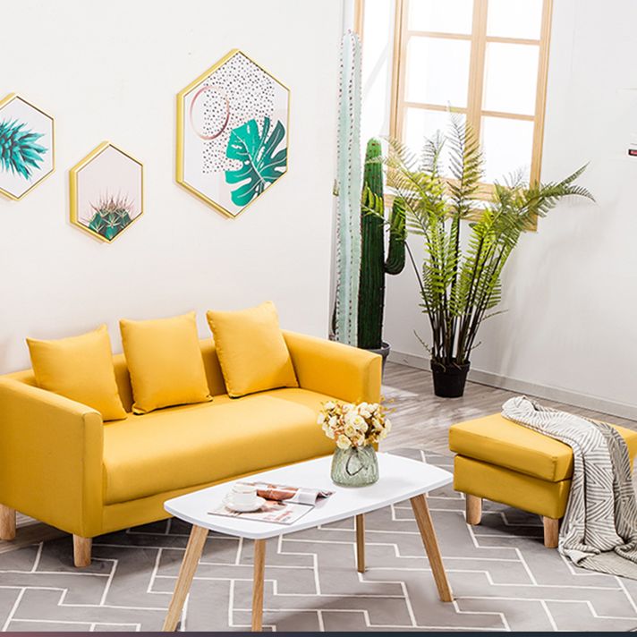 23.23" H Linen Square Arm Sofa with Tight Back Sofa for Living Room, Apartment Clearhalo 'furn' 'furn_sofas' 'Furniture' 'furniture_sofas' 'Living Room Furniture' 'Sofa' 'sofas' 1200x1200_a126d433-9071-4127-90ab-2dab26817b77