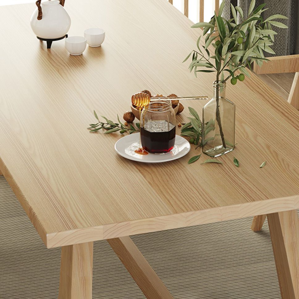 Modern 1/4/5 Pieces Dining Set Rectangle Pine Wood Dining Table for Dining Room Clearhalo 'Dining Room Sets' 'Dining Tables & Seating' 'dining_room_set' 'furn' 'furn_dining_room_set' 'Furniture' 'furniture_dining_room_set' 'Kitchen & Dining Furniture' 'kitchen&dining_furn' 'kitchen' 1200x1200_a127150c-a8e7-42de-956f-c874b60fe680