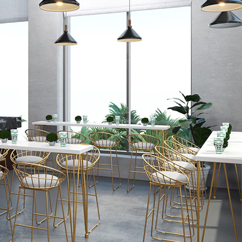 Glam 1/5/9 Pieces Counter Height Set Rectangle White Legs Indoor Pub Dining Set Clearhalo 'Bar Furniture' 'furn' 'furn_home_bar_bar_sets' 'Furniture' 'Home Bars & Bar Sets' 'home_bar_bar_sets' 'Kitchen & Dining Furniture' 1200x1200_a127be9f-6ee5-4525-b9ba-dd5941c76f8d
