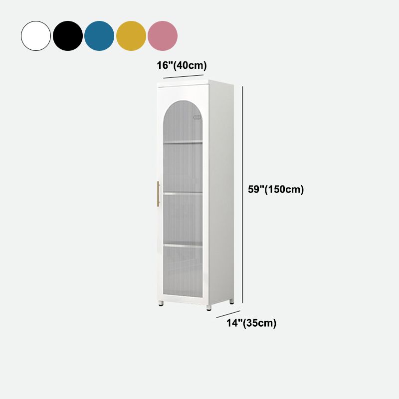 Contemporary Metal Standard Bookcase Closed Back Vertical Bookcase with Glass Door Clearhalo 'Bookcases' 'furn' 'furn_bookcases' 'Furniture' 'furniture_bookcases' 'Office Furniture' 1200x1200_a1296bf9-a76c-4de0-8992-139390ff2068