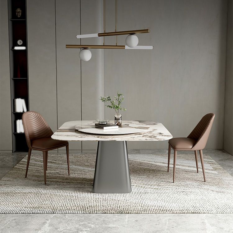 Contemporary Sintered Stone Table Square Table Set 1/3/5 Pieces Dining Set Clearhalo 'Dining Room Sets' 'Dining Tables & Seating' 'dining_room_set' 'furn' 'furn_dining_room_set' 'Furniture' 'Kitchen & Dining Furniture' 1200x1200_a129af1b-2ef1-4e77-8683-a4350c11f2bd