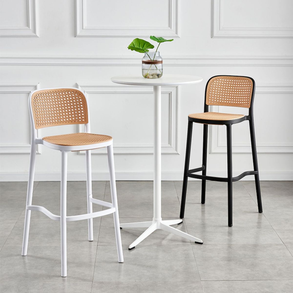Plastic Scandinavian Kitchen Dining Room Armless Stool Low Back Bar Stool Clearhalo 'Bar Furniture' 'Bar Stools' 'bar_stools' 'furn' 'furn_bar_stools' 'furniture_bar_stools' 'Kitchen & Dining Furniture' 'kitchen&dining_furn' 'kitchen' 'kitchen_furn' Furniture' 1200x1200_a12a3b8a-ce4f-46a5-bcc8-bfd75b306821