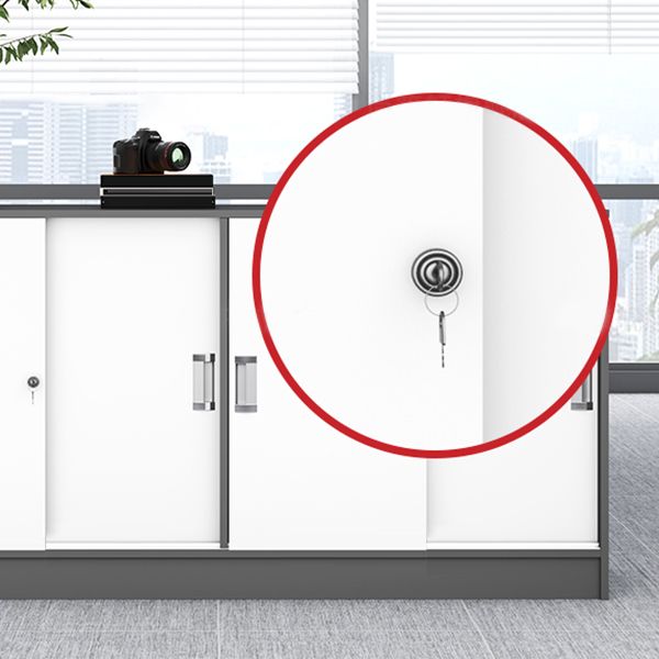 Archivo moderno de archivos de bloqueo Archivo de panel de contraste de madera para la oficina en casa