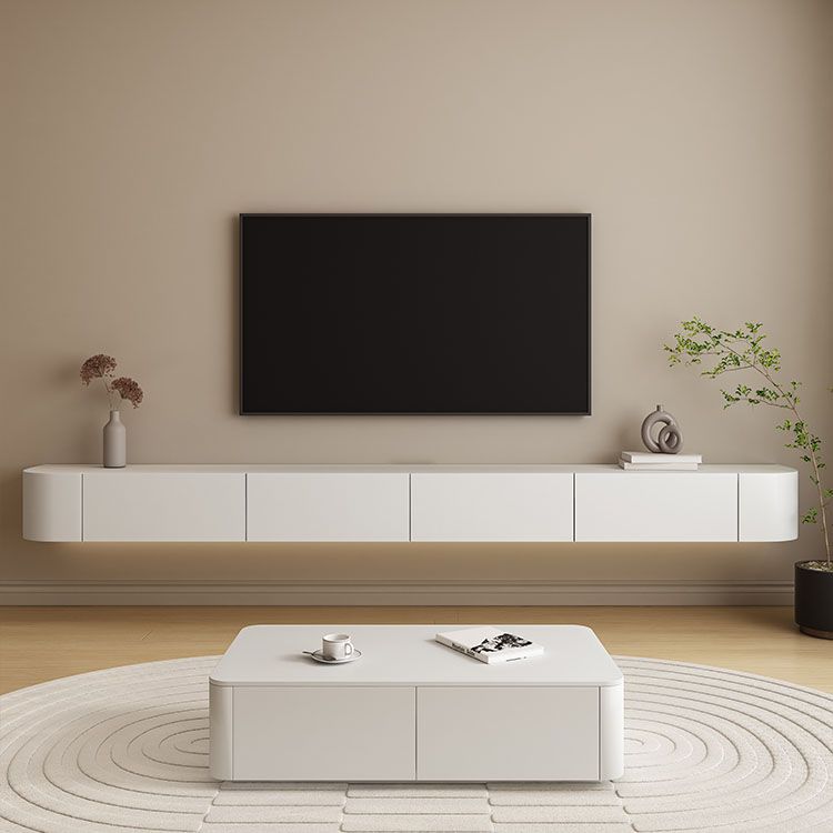 Engineered Wood Media Console Modern Floating White TV Console Clearhalo 'furn' 'furn_tv_stands_entertainment_centers' 'Furniture' 'Living Room Furniture' 'TV Stands & Entertainment Centers' 'TV Stands & Media Storage Furniture' 'tv_stands_entertainment_centers' 1200x1200_a12bedd0-6e20-4b8e-8a63-798a7e62fbc1