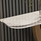 Half Moon Contemporary Console Table in Grey/Gold Stone Console Sofa Table