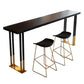 Kitchen Rectangle Wood Top Counter Table Gold Legs Glam Style Bar Table Clearhalo 'Bar Furniture' 'Bar Tables' 'bar_tables' 'furn' 'furn_bar_tables' 'Furniture' 'furniture_bar_tables' 'Kitchen & Dining Furniture' 1200x1200_a12db75a-5670-4a80-82ac-d7a71b868c79