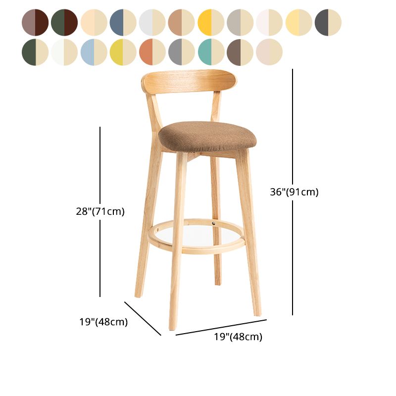 Modern Backrest Armless Counter Stool Wood Household Bar Stool with Cushion Clearhalo 'Bar Furniture' 'Bar Stools' 'bar_stools' 'furn' 'furn_bar_stools' 'furniture_bar_stools' 'Kitchen & Dining Furniture' 'kitchen&dining_furn' 'kitchen' 'kitchen_furn' Furniture' 1200x1200_a12e3427-1dcc-4c47-a489-1aa7e0a7603e