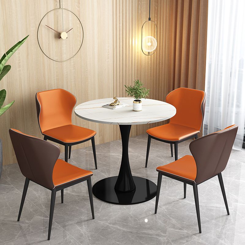 Stone Pedestal Dinning Table Contemporary Style Round Furniture for Indoor Clearhalo ' dining_table' 'Dining Tables & Seating' 'Dining Tables' 'furn' 'furn_dining_table' 'Furniture' 'furniture_dining_table' 'Kitchen & Dining Furniture' 'kitchen&dining_furn' 'kitchen' 'kitchen_dining_table' 1200x1200_a13199b4-d185-4204-9057-5fa7004a3af1