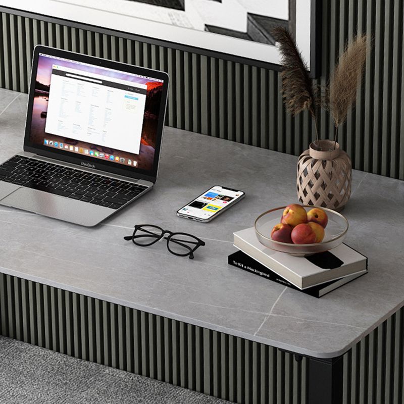 Bureau d'écriture contemporain 29.5 "H bureau de bureau rectangulaire avec des jambes en métal