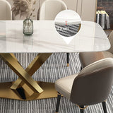 Rectangle Traditional Luxury Dining Table White Sintered Stone Table with Gold Metal Pedestal Base Clearhalo ' dining_table' 'Dining Tables & Seating' 'Dining Tables' 'furn' 'furn_dining_table' 'Furniture' 'furniture_dining_table' 'Kitchen & Dining Furniture' 'kitchen&dining_furn' 'kitchen' 'kitchen_dining_table' 1200x1200_a13237a3-00e4-4218-8322-c02b2d532d02