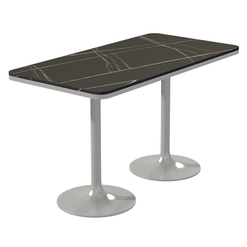 Industrial Style Sintered Stone Dining Table Metallic Base Rectangle and Square Table for Home Clearhalo ' dining_table' 'Dining Tables & Seating' 'Dining Tables' 'furn' 'furn_dining_table' 'Furniture' 'furniture_dining_table' 'Kitchen & Dining Furniture' 'kitchen&dining_furn' 'kitchen' 'kitchen_dining_table' 1200x1200_a132cae3-7965-43ed-a672-2145c854687f