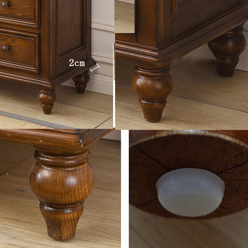 Commode traditionnelle en bois massif en bois massif avec tiroirs 3/4/7