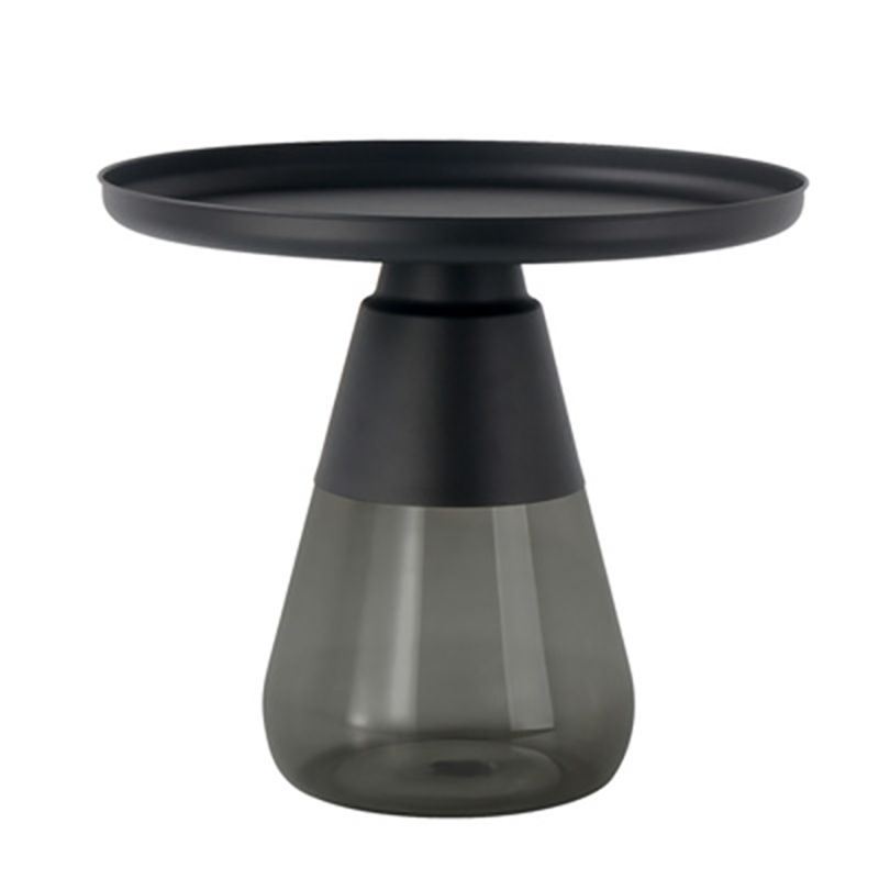 16.5"/20.4" Tall Glass Pedestal Metal Round Tray Top Coffee Table Clearhalo 'Coffee & Accent Tables' 'Coffee Tables' 'coffee_tables' 'furn' 'furn_coffee_tables' 'Furniture' 'Living Room Furniture' 1200x1200_a1359008-a560-4f34-8e9d-90a9a6ce594d
