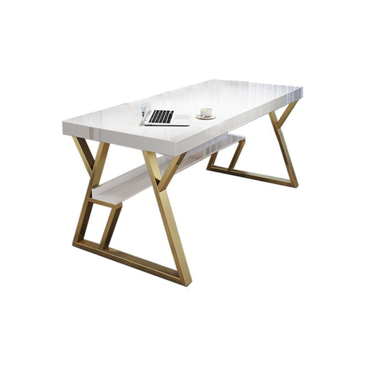 Escritorio de oficina rectangular de glamour 1 cajón escritura de escritorio de pino pino