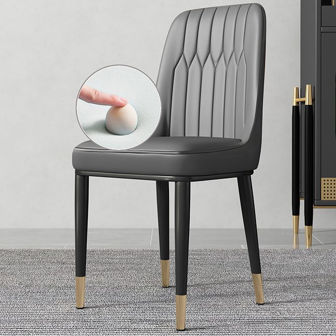 Contemporary Style Metal Dining Chairs Dining Armless Side Chair for Kitchen Clearhalo ' kitchen&dining_furn' 'Dining Chairs' 'Dining Tables & Seating' 'dining_chair' 'furn' 'furn_dining_chair' 'Furniture' 'furniture_dining_chair' 'Kitchen & Dining Furniture' 'kitchen' 1200x1200_a13753a0-2b27-429a-bfbe-26d50441e640