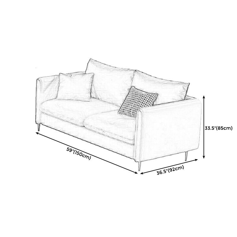 Courette de bras carré standard tissu dos en vrac et sage de sage en cuir faux en gris