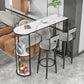 Indoor Metal Cocktail Bar Table Modern Double Pedestal Pub Height Dining Table Clearhalo 'Bar Furniture' 'Bar Tables' 'bar_tables' 'furn' 'furn_bar_tables' 'Furniture' 'furniture_bar_tables' 'Kitchen & Dining Furniture' 1200x1200_a13ac41f-2c2d-4e6b-ad33-37f43b44074f