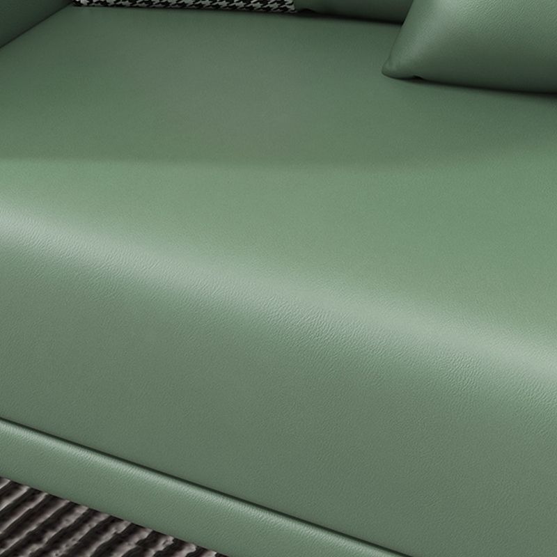 Tuxedo Arm Standard Sofa 25,98 "H Moderne stijl Single Cushion Faux lederen bank