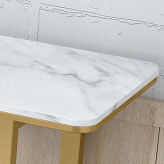 Marble Bar Table with Specialty Table Top Double Pedestal Table - 41.3" H Clearhalo 'Bar Furniture' 'Bar Tables' 'bar_tables' 'furn' 'furn_bar_tables' 'Furniture' 'furniture_bar_tables' 'Kitchen & Dining Furniture' 1200x1200_a13c4da9-4563-4254-8639-60990c51825d
