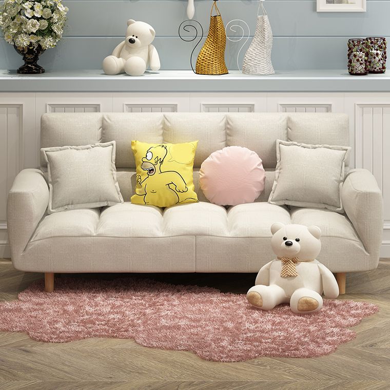 Linnen eigentijdse vierkante arm verstelbare sofa cabriolet bank voor woonkamer