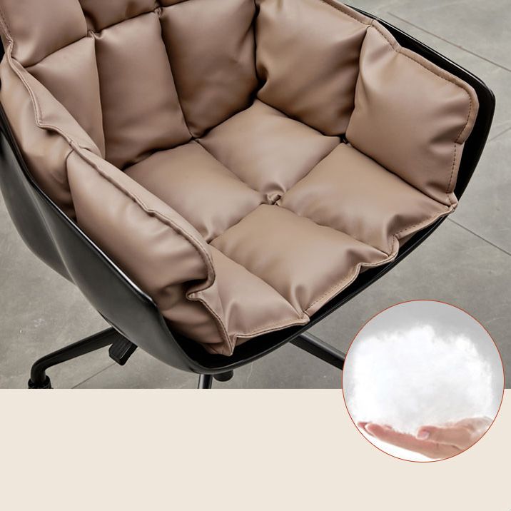 Sedia da ufficio imbottita in cotone a metà schiena.