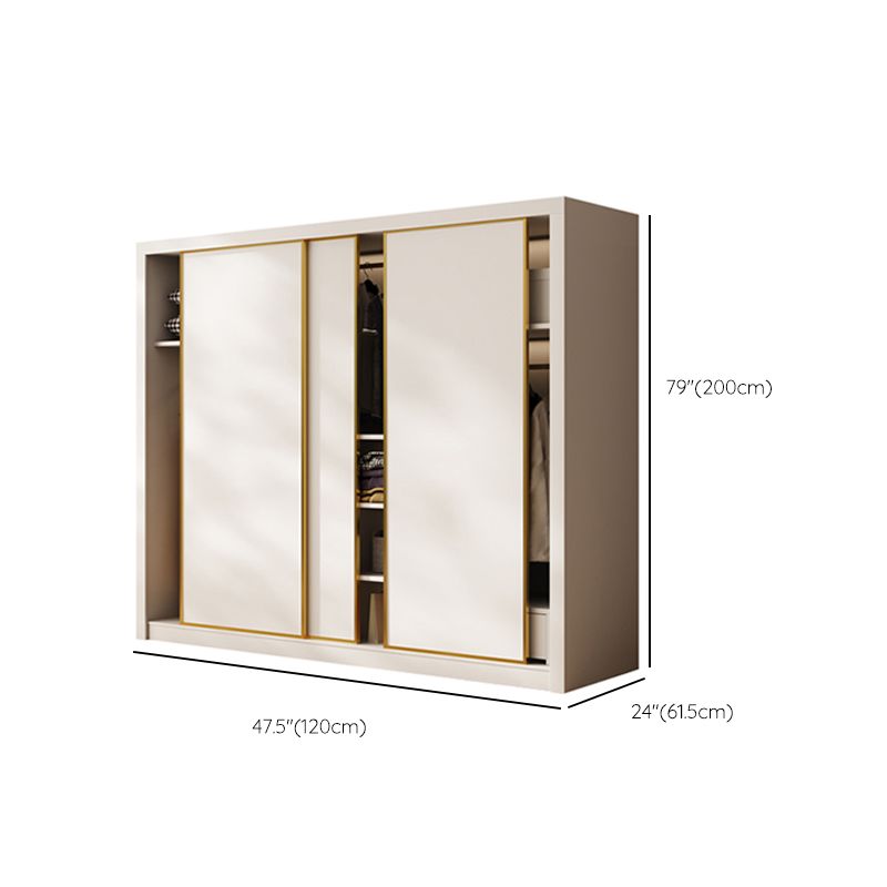 Modern Wardrobe Armoire with Garment Rod Wood Wardrobe Cabinet Clearhalo 'Armoires & Wardrobes' 'armoires_wardrobes' 'Bedroom Furniture' 'furn' 'furn_armoires_wardrobes' 'Furniture' 1200x1200_a13de22f-1baa-4118-b9bf-a9a8be29b692