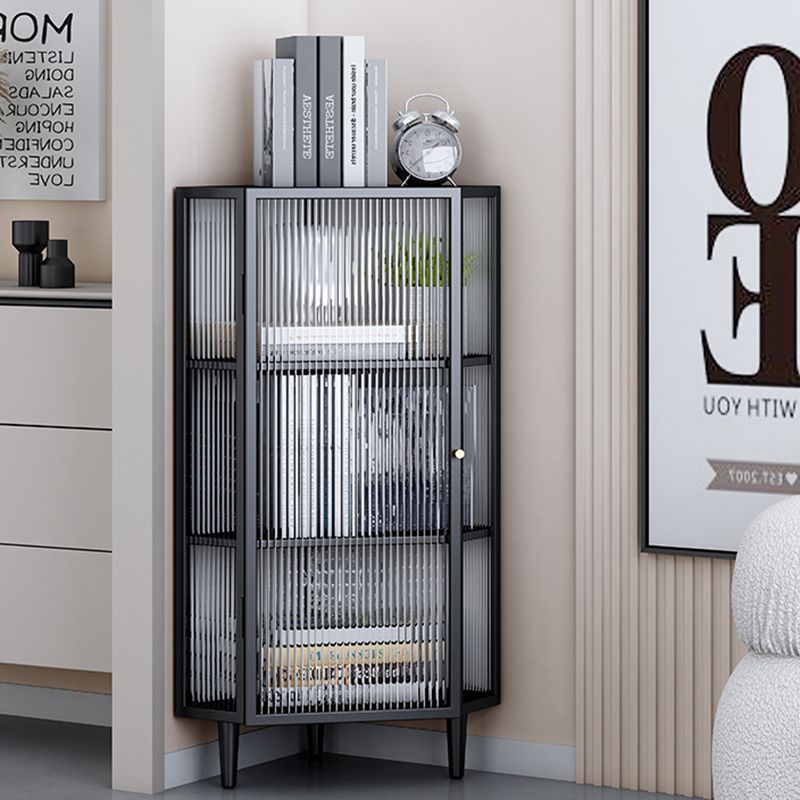 Modern China Cabinet Metal Corner Unit Storage Cabinet for Dining Room Clearhalo 'Display & China Cabinets' 'display_china_cabinets' 'furn' 'furn_display_china_cabinets' 'Furniture' 'Kitchen & Dining Furniture' 1200x1200_a13e3442-446f-45ac-962d-30a99496e2b2