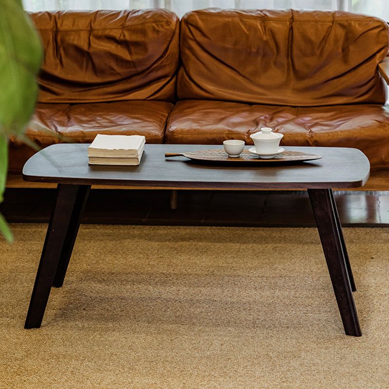 Wooden 4 Legs Cocktail Table Modern Rectangular Coffee Table for Living Room Clearhalo 'Coffee & Accent Tables' 'Coffee Tables' 'coffee_tables' 'furn' 'furn_coffee_tables' 'Furniture' 'furniture_coffee_tables' 'Living Room Furniture' 1200x1200_a13f46b7-1e72-44e7-8fb1-78e2ea3f11bb