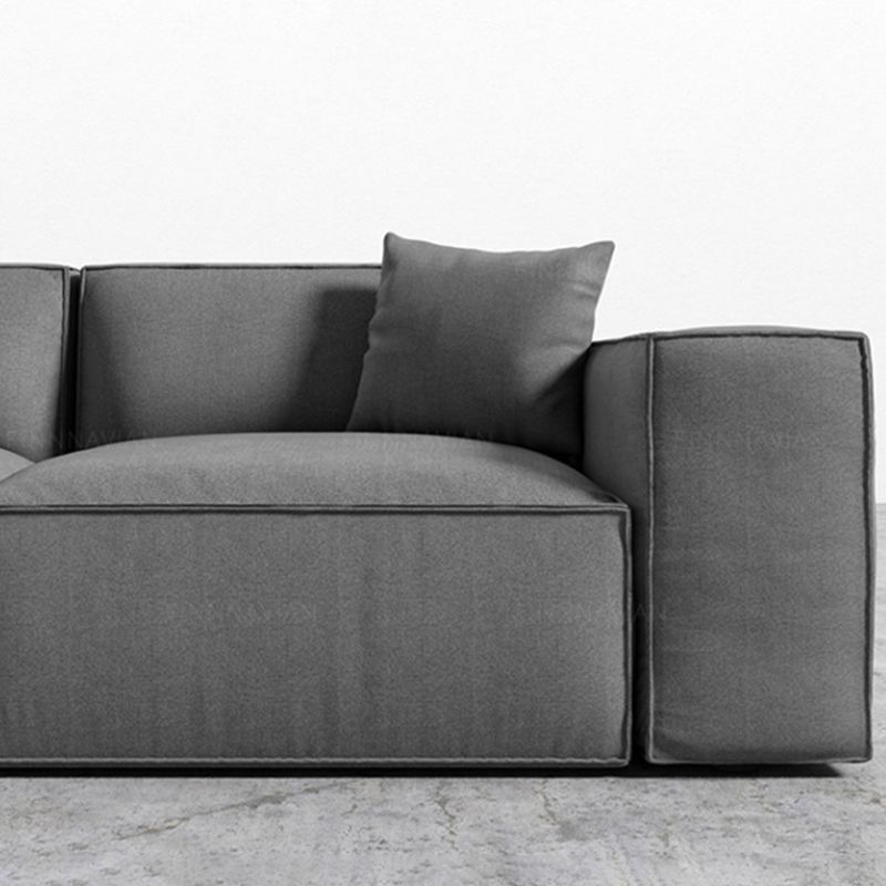 Divano sezionale a braccio quadrato divano e chaise da 4 posti con 4 cuscini