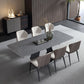 Modern Sintered Stone Top Dining Set Rectangle 1/3/4/6/7 Pieces Dining Room Table Set